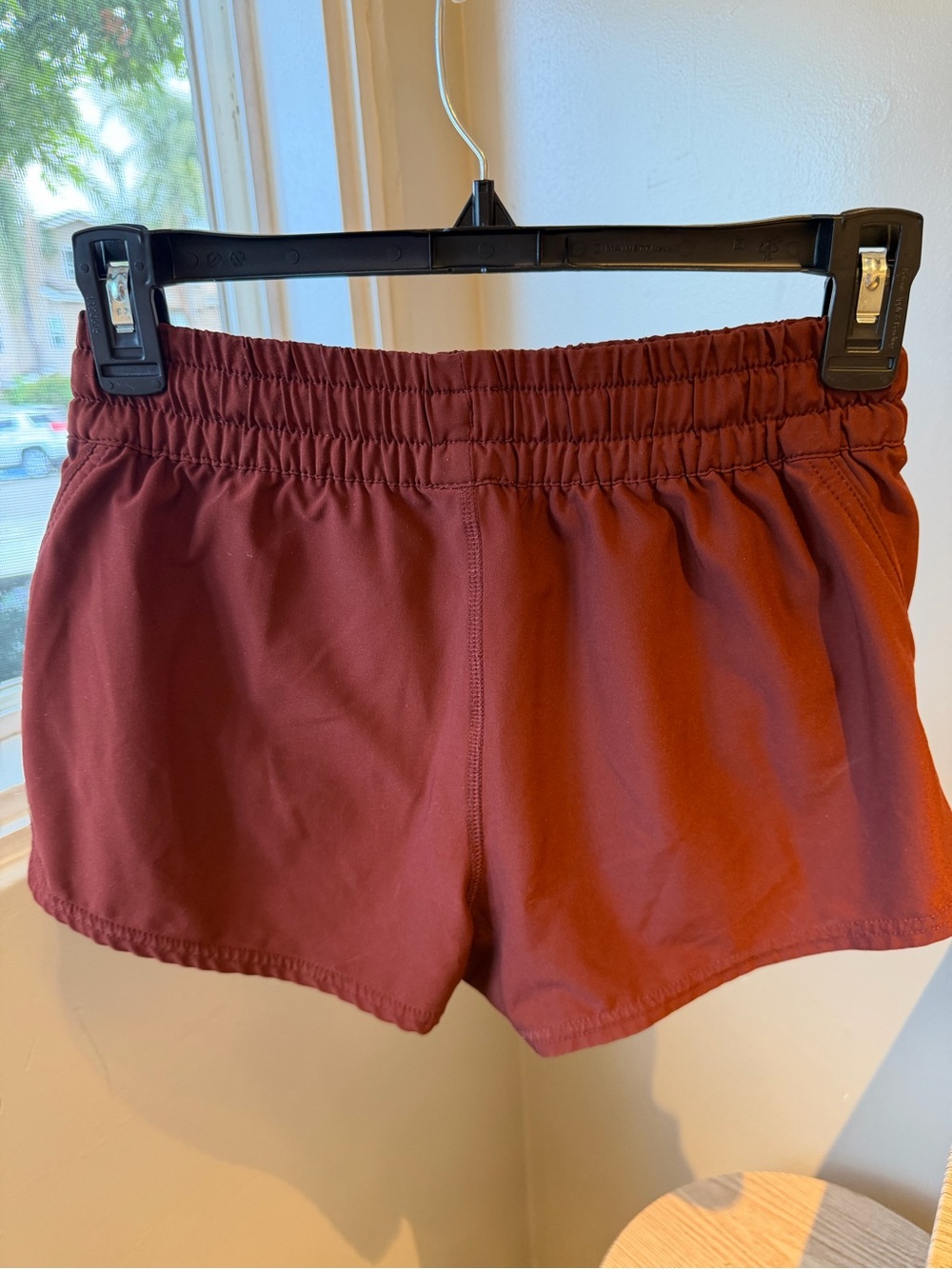 Vuori Women's Rust Athletic Shorts with White Drawstring - Picture 2 of 3